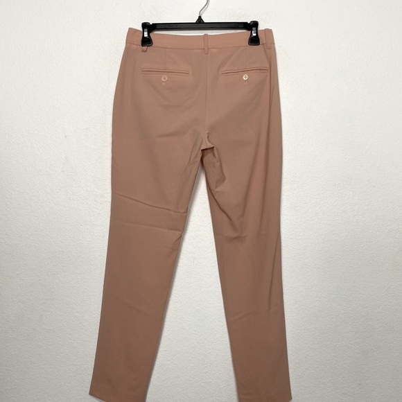 Theory Blush Pink Wool Mid Rise Flat Front Straight Leg Trouser Pants Size 4 - Picture 2 of 8